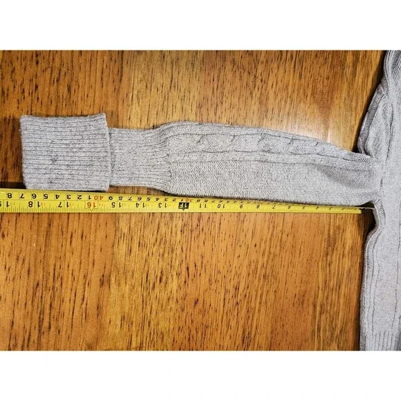 Hollister Sweater Womens M Gray Heather Waterfall Cardigan Cozy Y2K - Picture 9 of 9